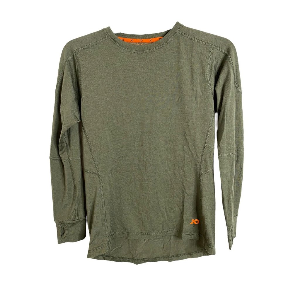 First Lite Aerowool lightweight 200 green wool long sleeve shirt Medium